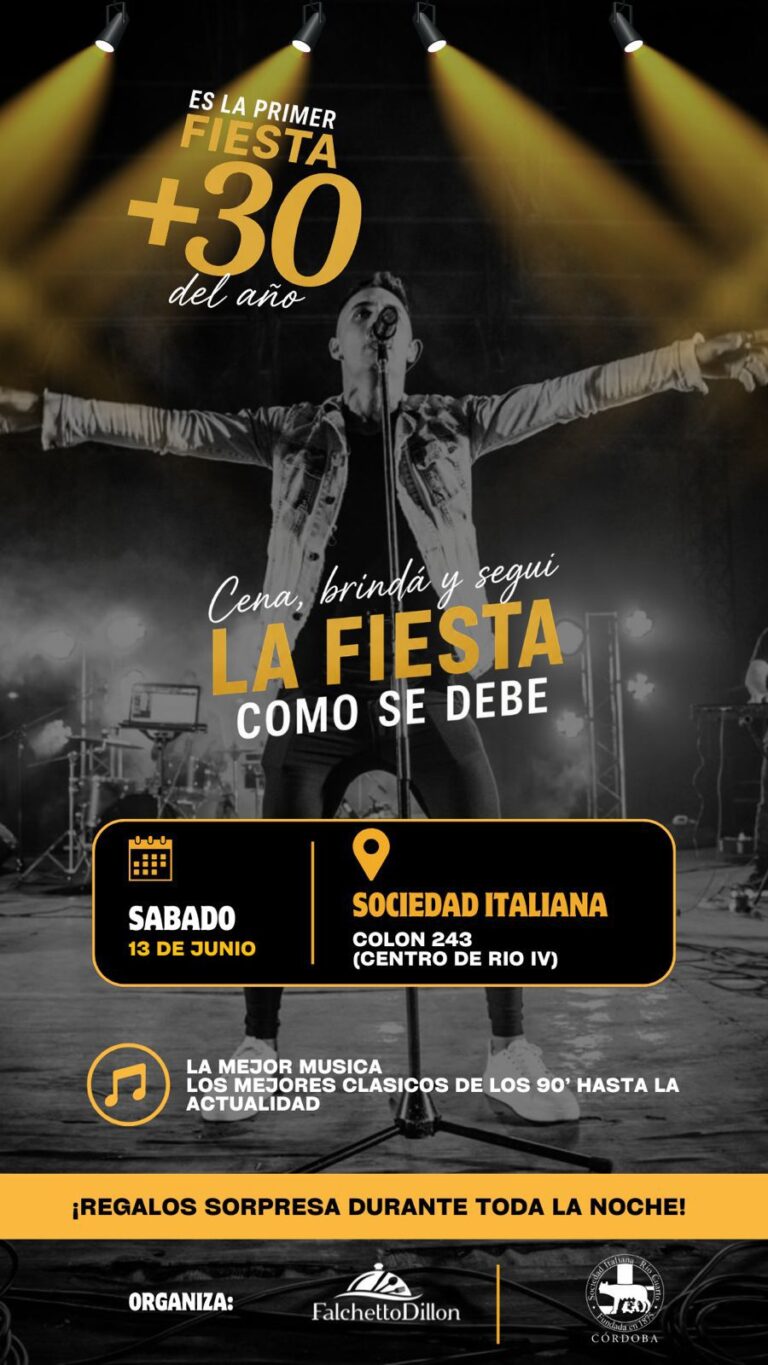 ¡PRIMER FIESTA +30 DEL AÑO!